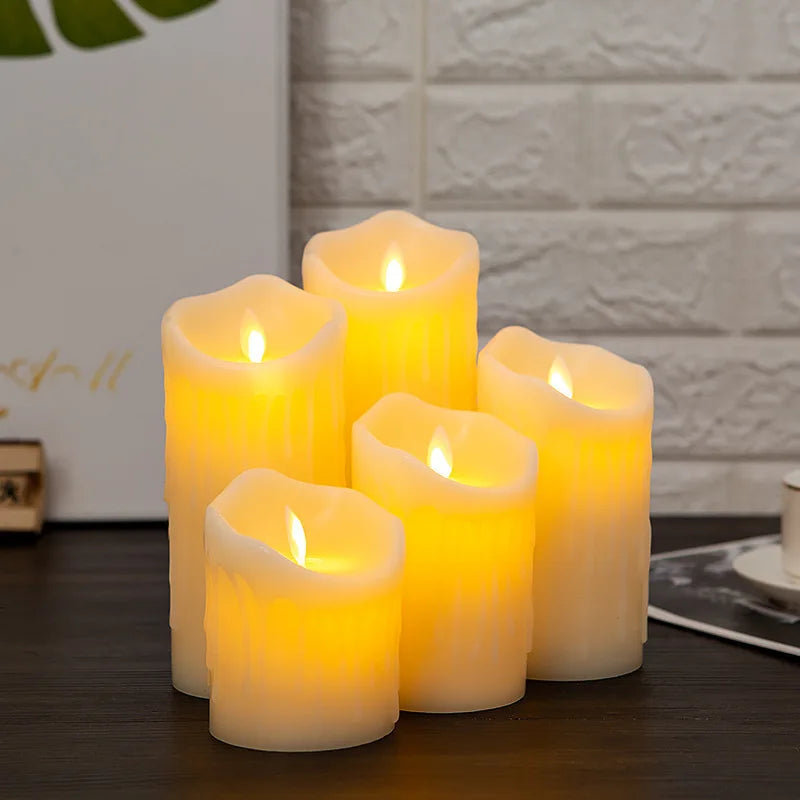 12.5cm LED Smokeless Candle, Yellow