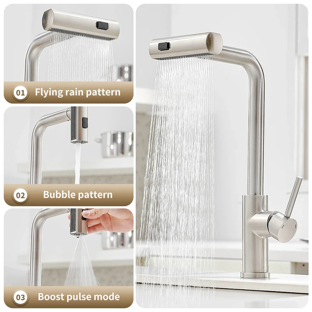 Brushed Nickel Pull-Out Faucet