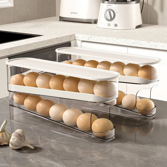 Automatic Scrolling Refrigerator Egg Storage Box