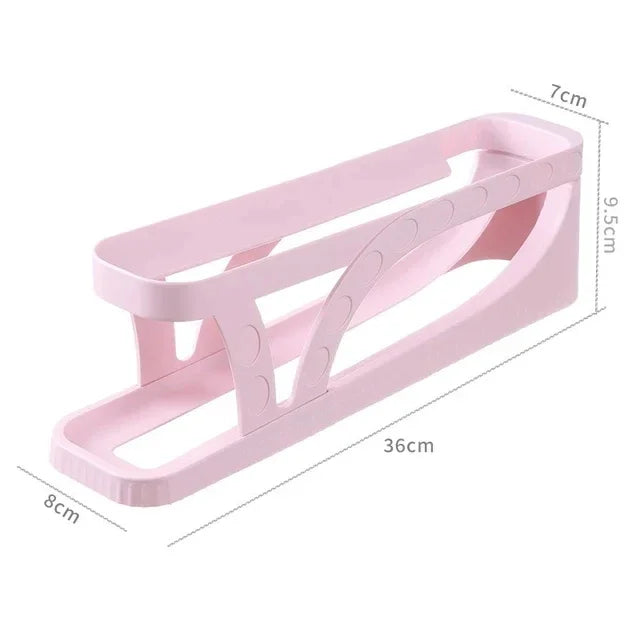 Automatic Scrolling Refrigerator Egg Storage Box, pink