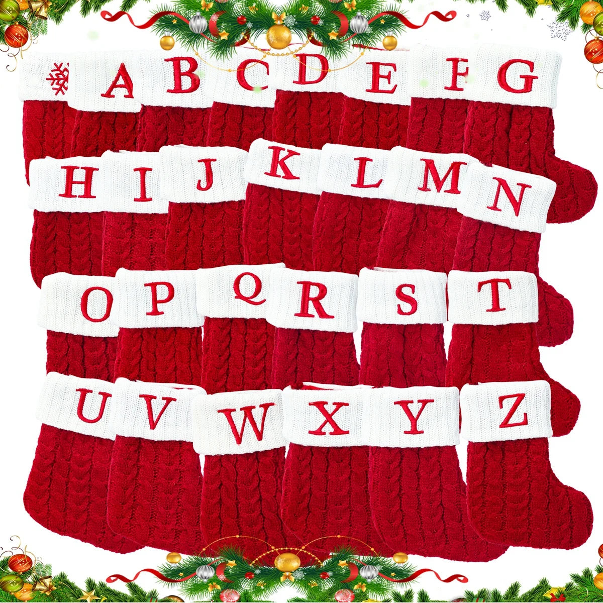 Christmas Letter Sock Decor