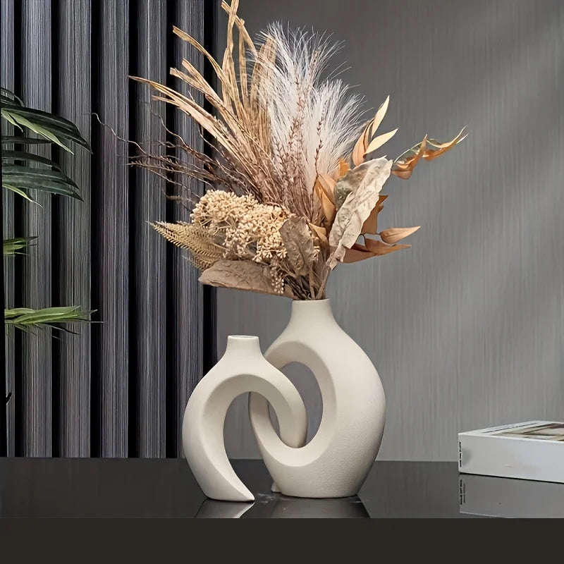 2 Modern Ceramic Vases