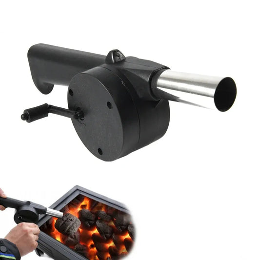 Portable Hand-Crank BBQ Fan