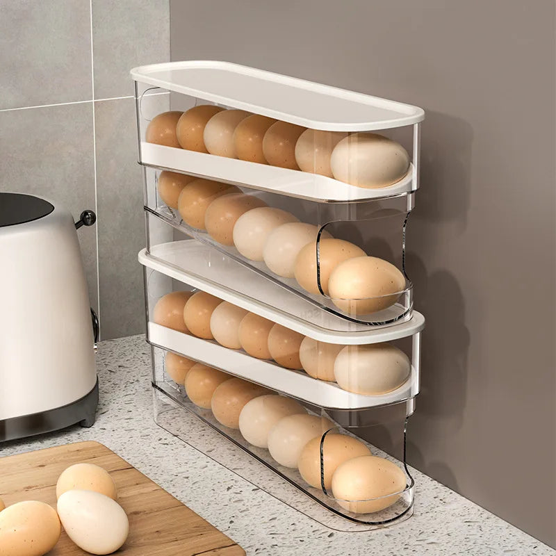 Automatic Scrolling Refrigerator Egg Storage Box