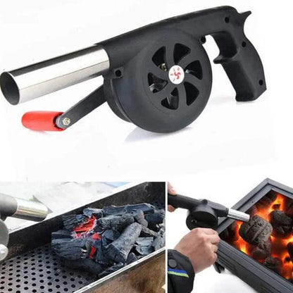 Portable Hand Crank BBQ Blower