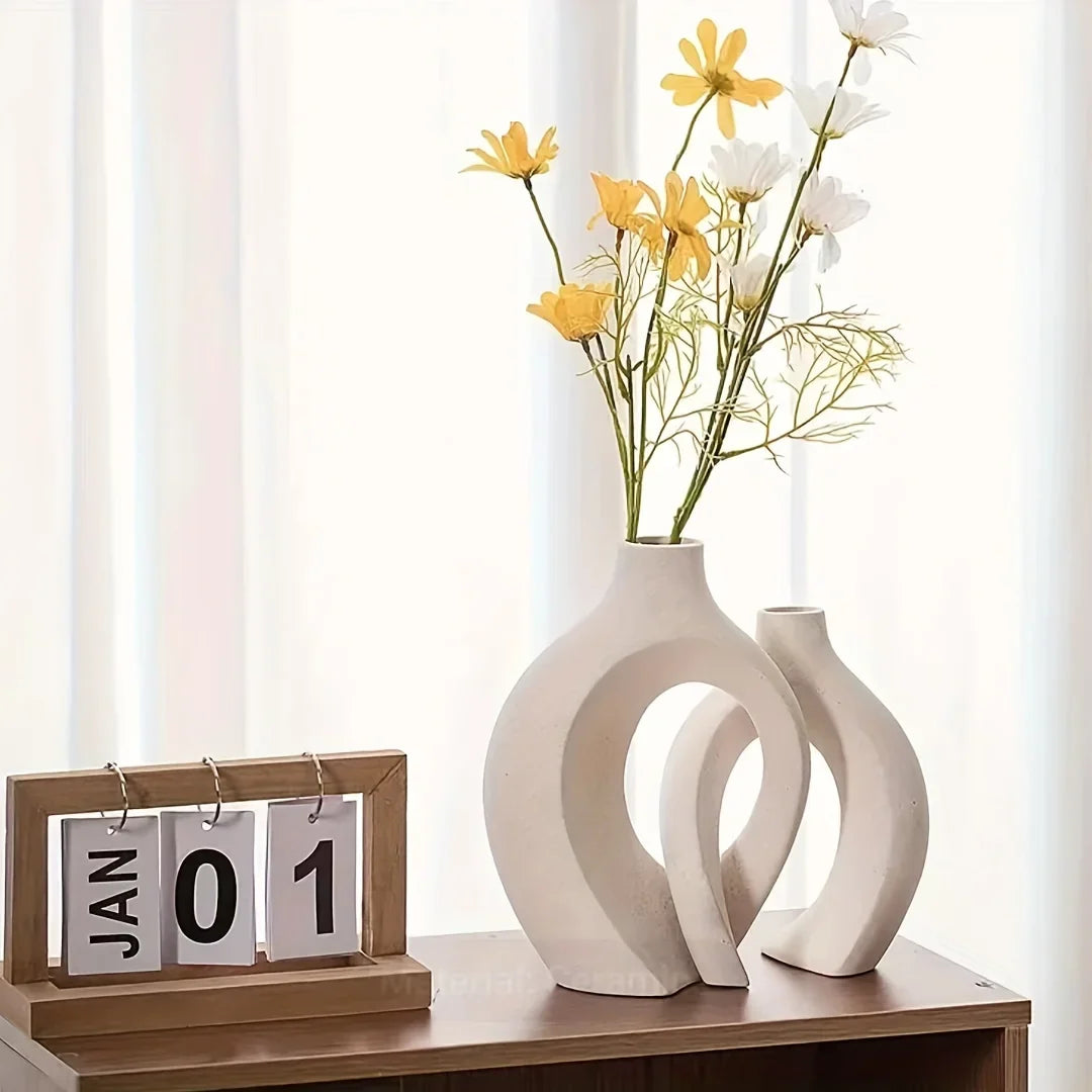 2 Modern Ceramic Vases