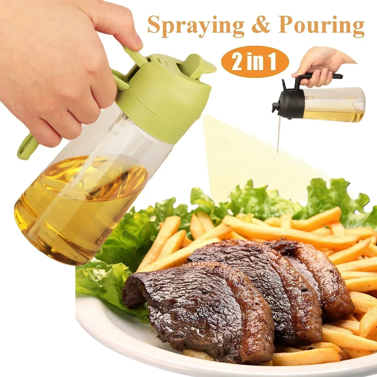 2-in-1 Olive Oil Dispenser and Sprayer | thestylishturtle.com        .