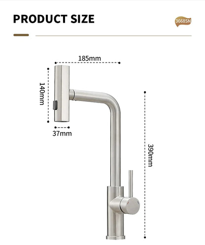 Brushed Nickel Pull-Out Faucet