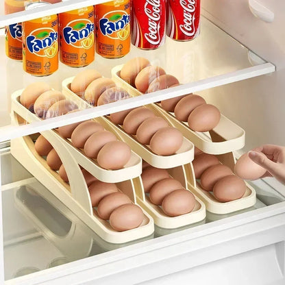 Automatic Scrolling Refrigerator Egg Storage Box