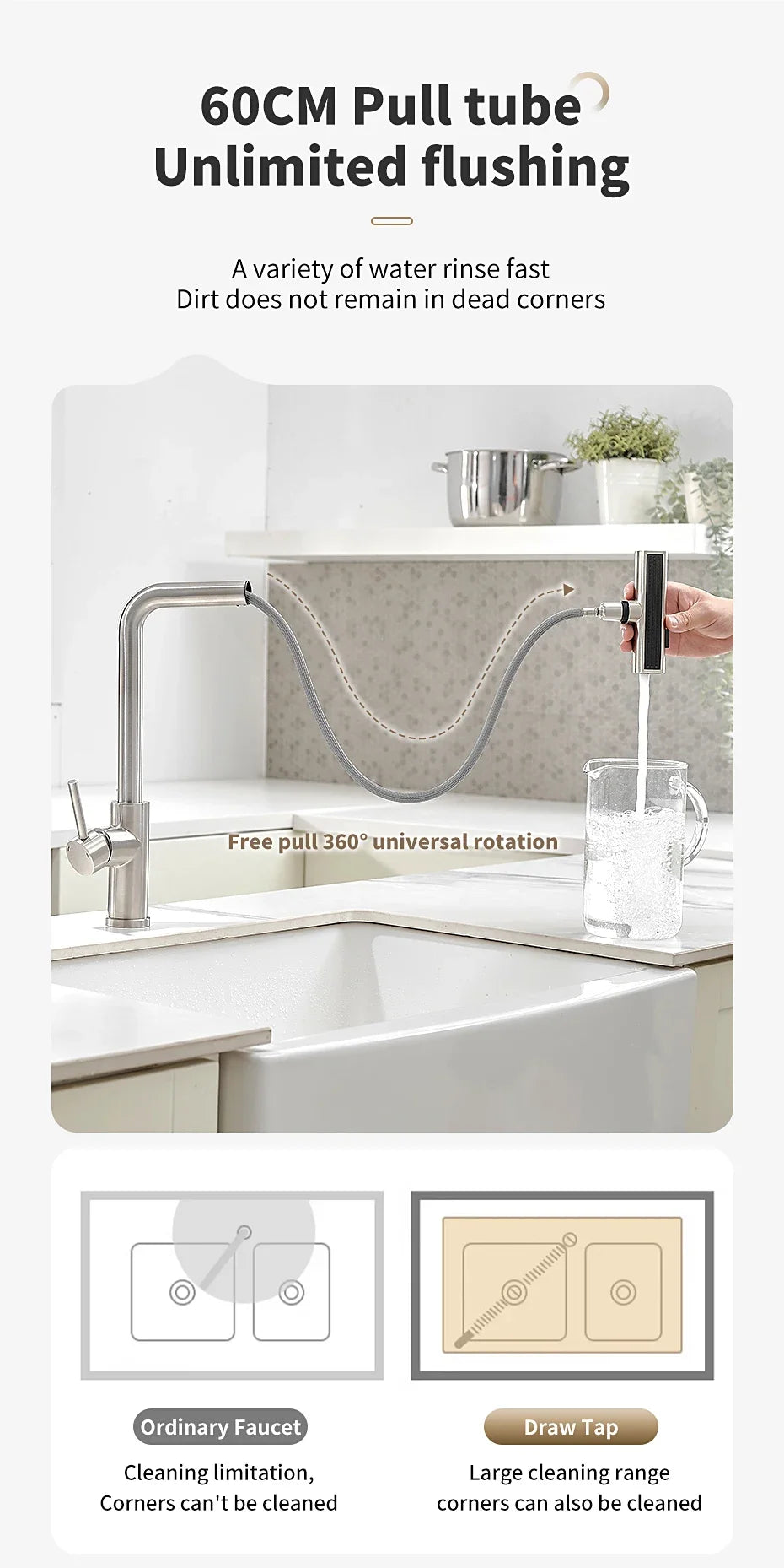 Brushed Nickel Pull-Out Faucet